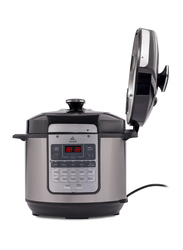 Evvoli 5.7 Ltr Combo 15 in 1 Electric Pressure Cooker with Air Fryer, 1500W, EVKA-COM6015S, Black/Silver