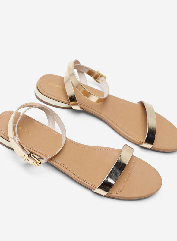Springfield Back Strap Buckle Closure Details Sandals, 37 EU, Tan Brown