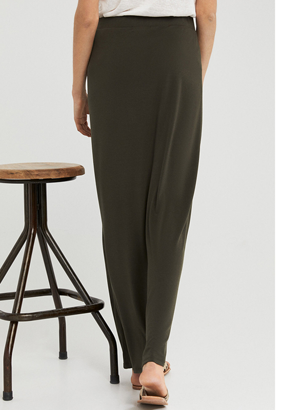 Springfield Solid Maxi Skirt, Large, Green
