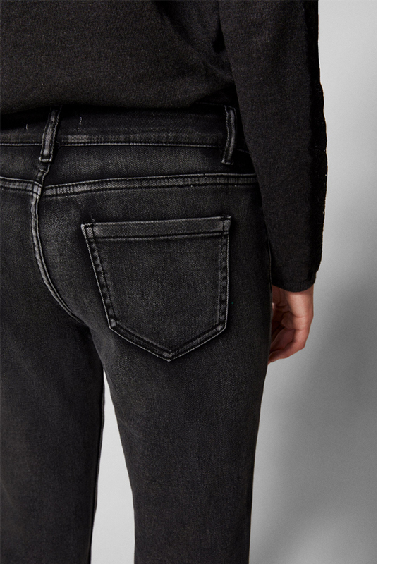 Springfield Fancy Denim Jeans for Women, 38 EU, Black