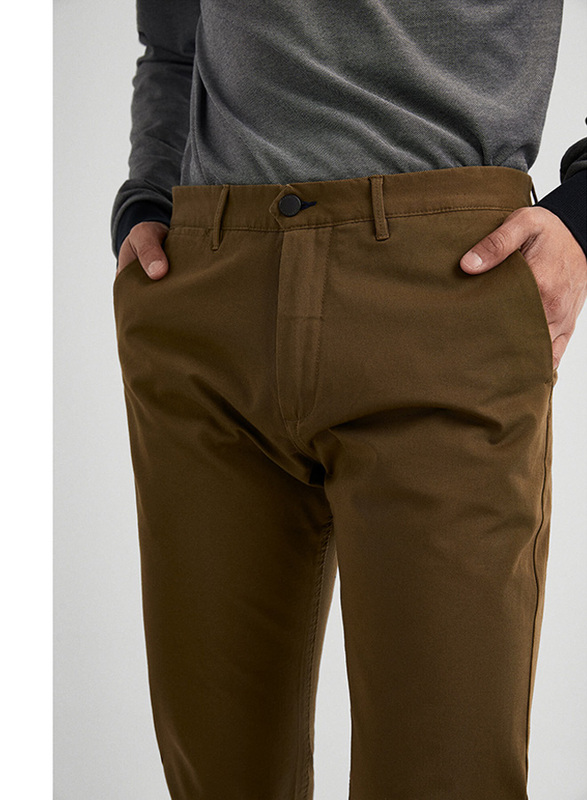 Springfield Sport Trousers Chinos for Men, 46 EU, Brown