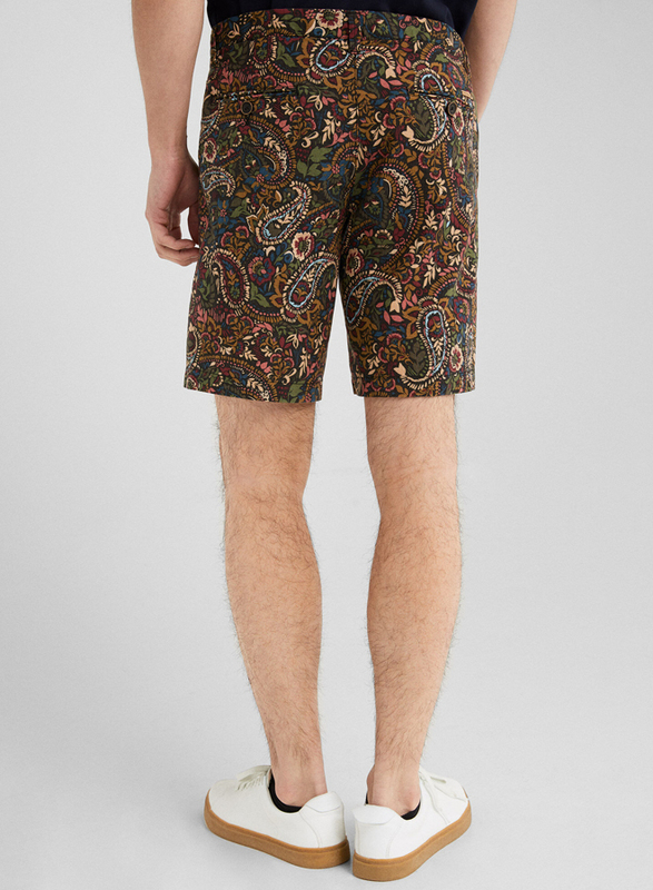 Springfield Paisley Pattern Bermuda Shorts for Men, 44 EU, Multicolor