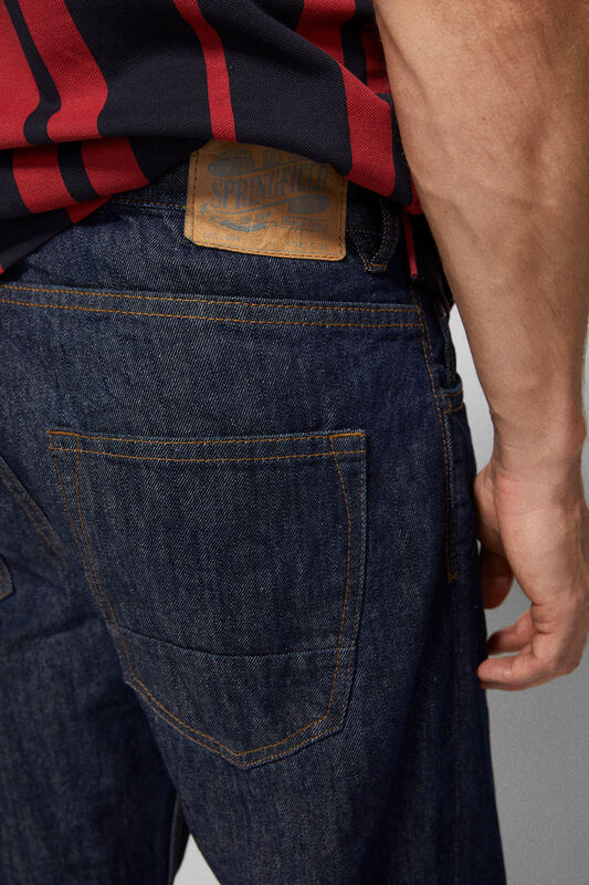 Springfield Denim Jeans for Men, 32 EU, Navy Blue