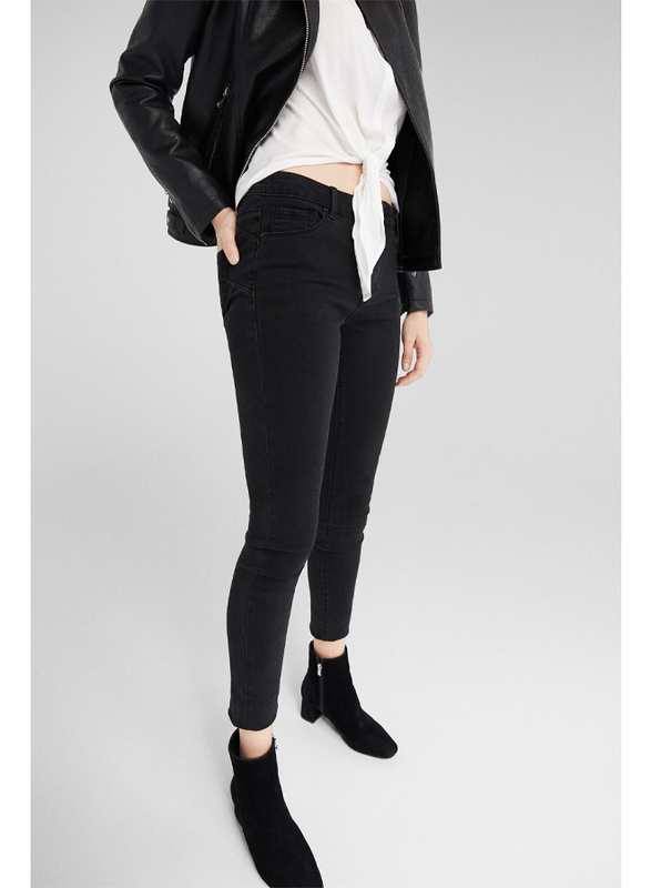 Springfield Fancy Denim Jeans for Women, 36 EU, Black