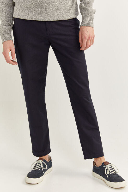 Springfield Super Comfort Knit Chinos for Men, 40 EU, Navy Blue