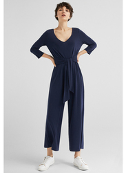Springfield Cotton Fancy Jumpsuit for Women, Large, Light Blue