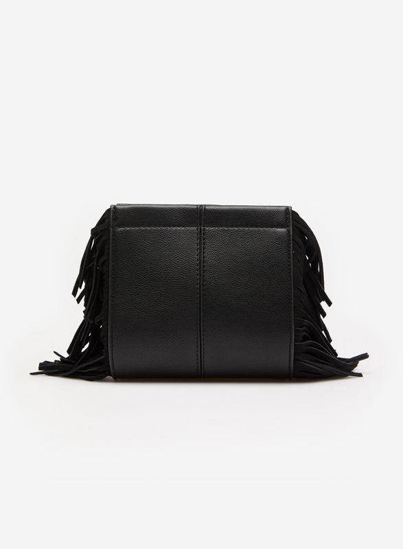 Springfield Fringe Details Crossbody Bag for Women, Black
