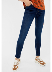 Springfield Denim Basic Jeans for Women, 38 EU, Medium Blue