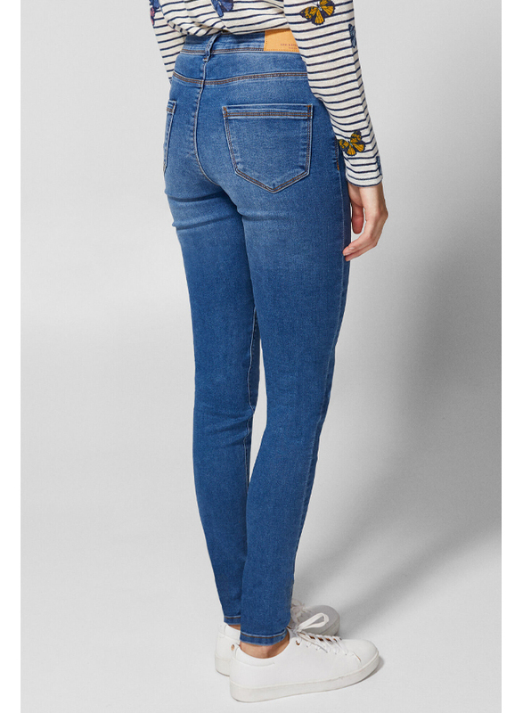 Springfield Denim Basic Jeans for Women, 40 EU, Medium Blue