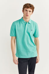 Springfield Short Sleeve Basic Polo Shirt for Men, Extra Small, Turquoise