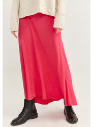 Springfield Solid Midi Skirt, 40 EU, Pink