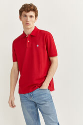 Springfield Short Sleeve Basic Polo Shirt for Men, Extra Small, Red