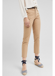 Springfield Cotton Fancy Pants for Women, 40 EU, Beige
