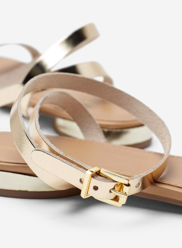 Springfield Back Strap Buckle Closure Details Sandals, 37 EU, Tan Brown