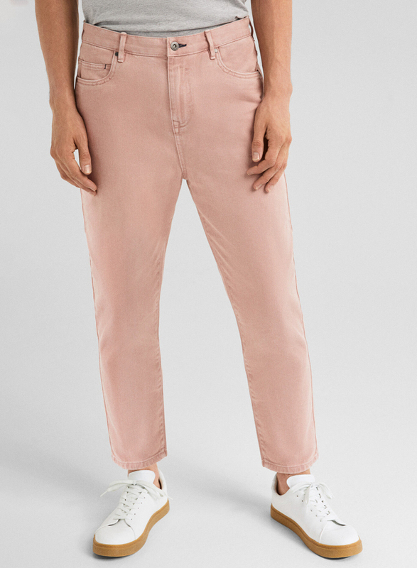 Springfield 5 Pockets Cotton Sport Trousers for Men, 40 EU, Pink