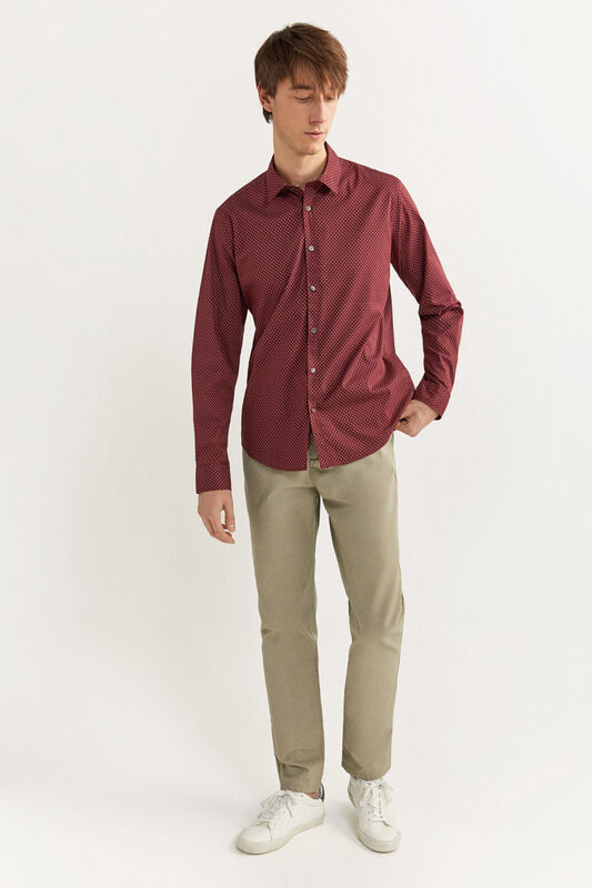 Springfield Straight Fit Chinos for Men, 44 EU, Light Green