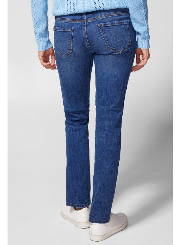 Springfield Denim Basic Jeans for Women, 42 EU, Medium Blue