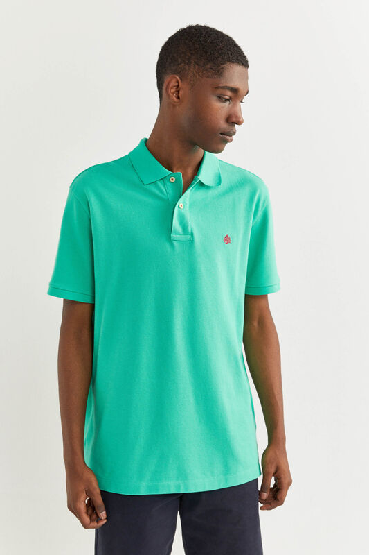 Springfield Short Sleeve Basic Polo Shirt for Men, Extra Small, Green