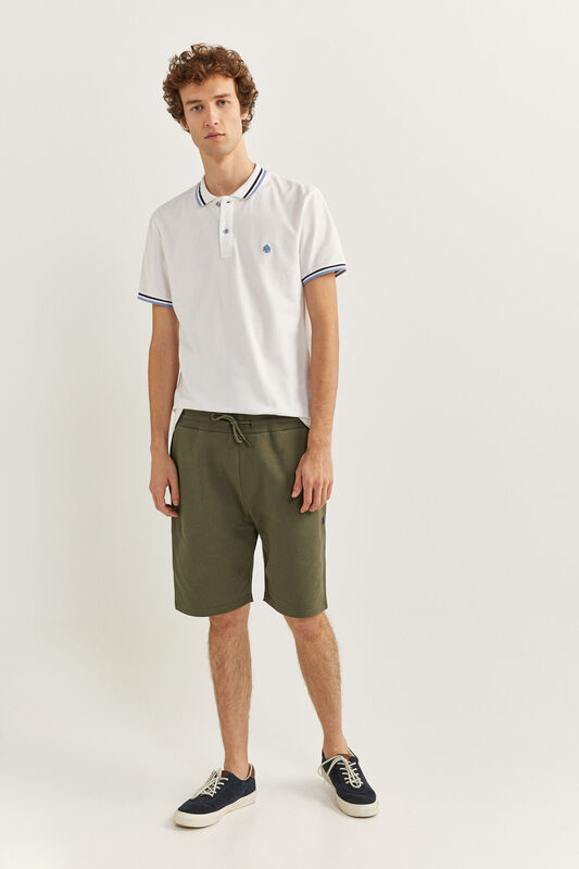 Springfield Towelling Bermuda Shorts for Men, Medium, Green