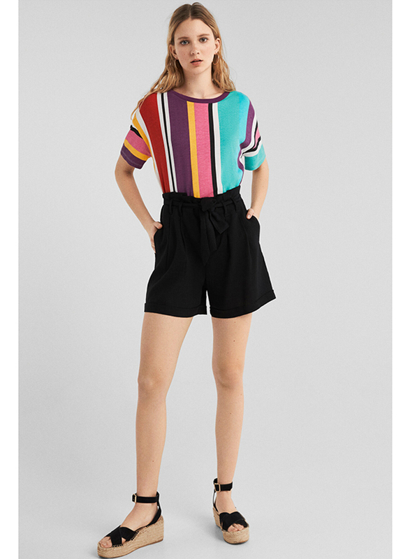 Springfield Fancy Bermuda Shorts for Women, 38 EU, Black