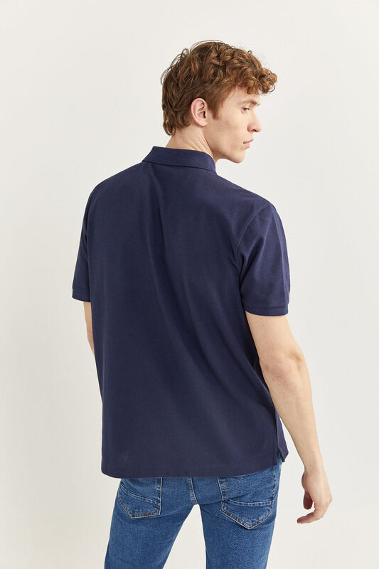 Springfield Short Sleeve Basic Polo Shirt for Men, Extra Small, Navy Blue