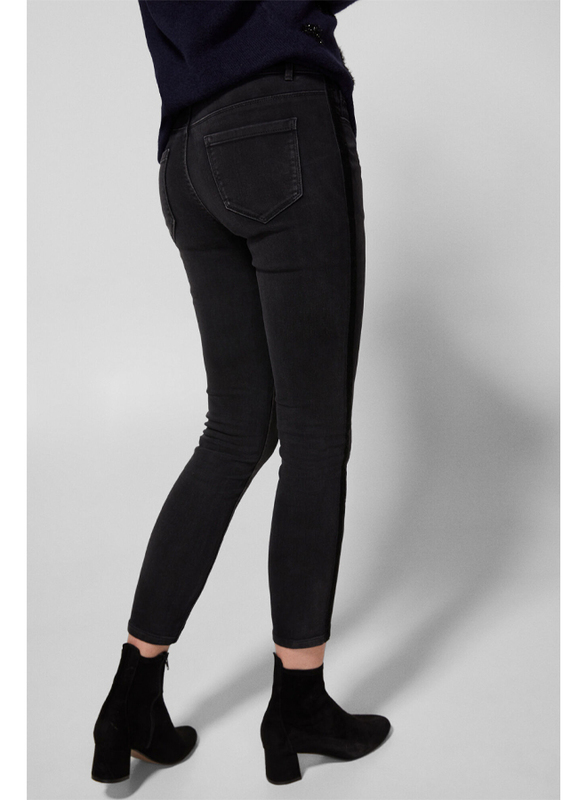Springfield Fancy Denim Jeans for Women, 38 EU, Black