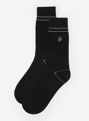 Springfield Mid Crew Socks for Men, Black, Large