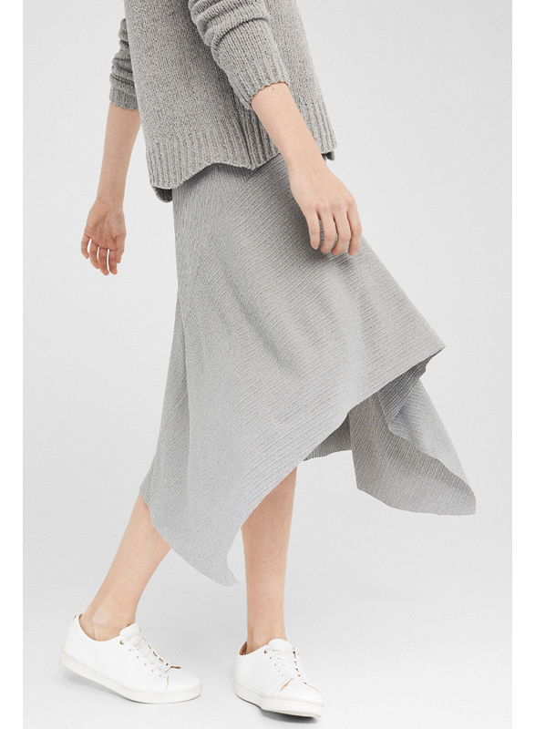 Springfield Handkerchief Midi Skirt, Small, Grey