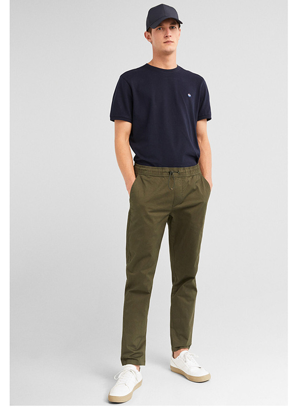 Springfield Sport Trousers Chinos for Men, Large, Green