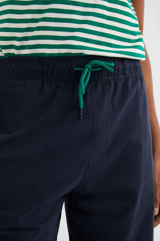 Springfield Drawstring Fastening Bermuda Shorts for Men, Medium, Navy Blue