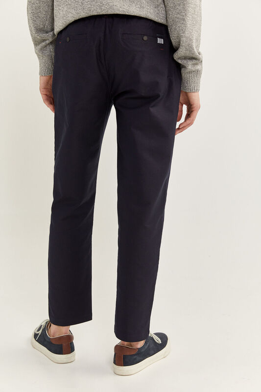 Springfield Super Comfort Knit Chinos for Men, 40 EU, Navy Blue