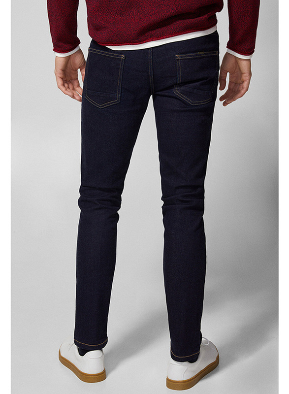 Springfield Denim Jeans for Men, 38 EU, Navy Blue