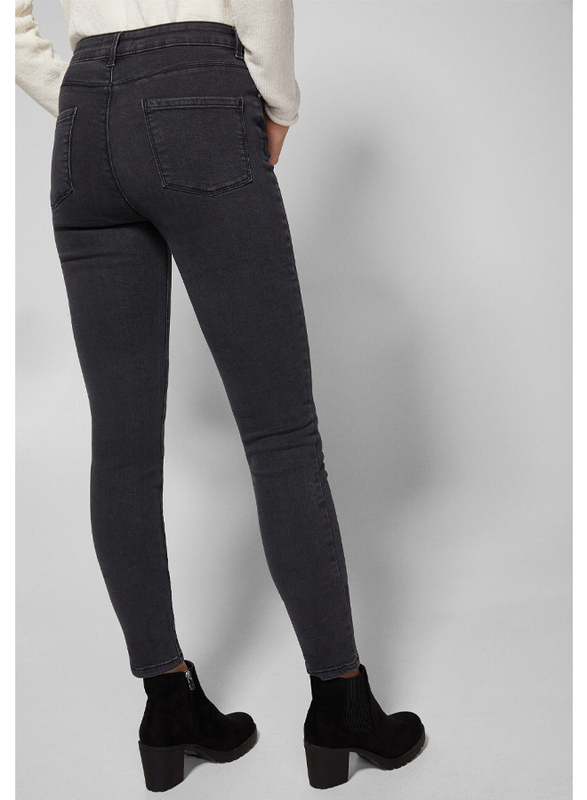 Springfield Fancy Denim Jeans for Women, 36 EU, Black