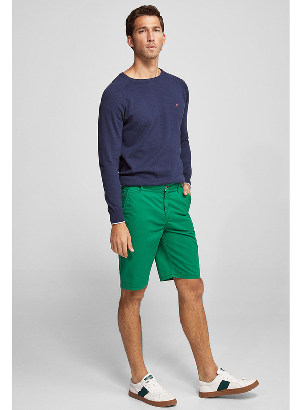 Springfield Basic Bermuda Shorts for Men, 42 EU, Green