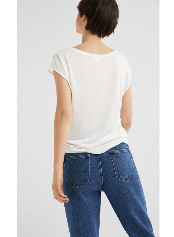 Springfield Short Sleeve Top T-Shirt for Women, Small, White