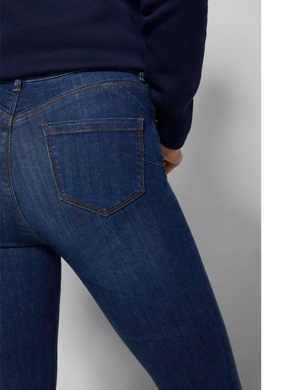 Springfield Fancy Denim Jeans for Women, 38 EU, Medium Blue
