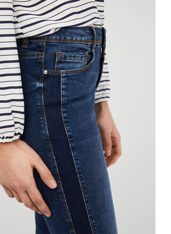 Springfield Fancy Denim Jeans for Women, 36 EU, Medium Blue