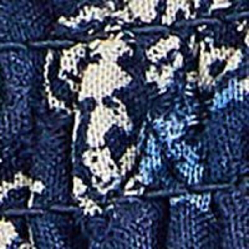 Springfield Off Shoulder Sleeve Floral Border Print Mini Dress, 38 EU, Blue