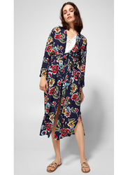 Springfield Floral Graphic Kimono, Large, Navy Blue