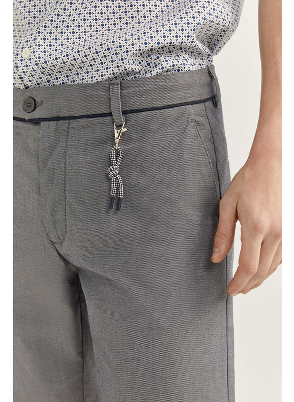 Springfield Two-Tone Structure Bermuda Shorts for Men, 48 EU, Light Grey