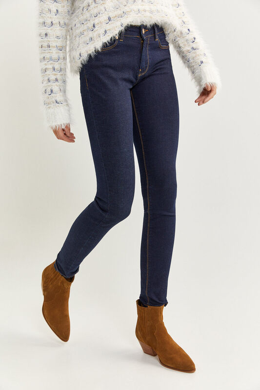 Springfield Indigo Denim Jeans for Women, 42 EU, Navy Blue