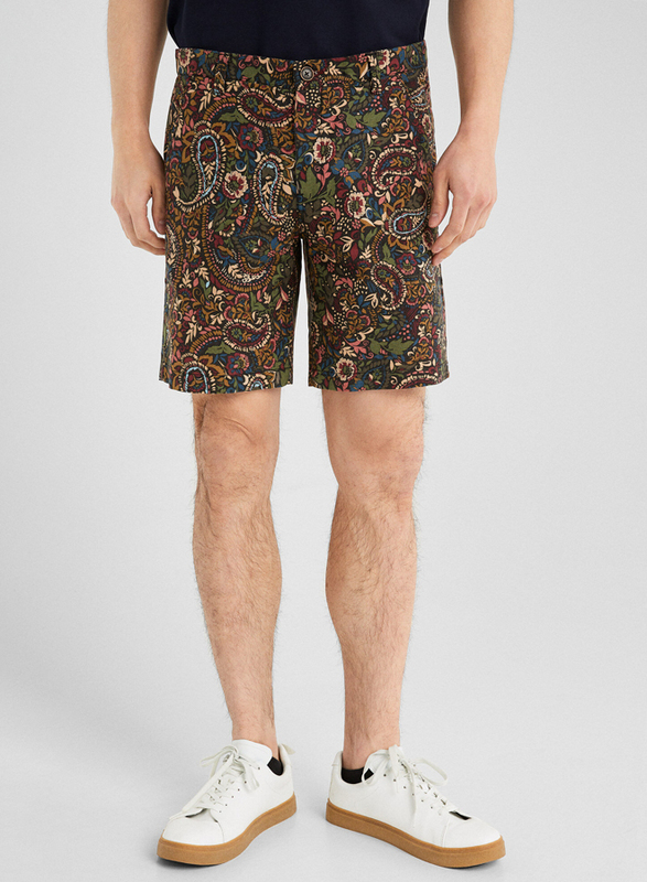 Springfield Paisley Pattern Bermuda Shorts for Men, 44 EU, Multicolor