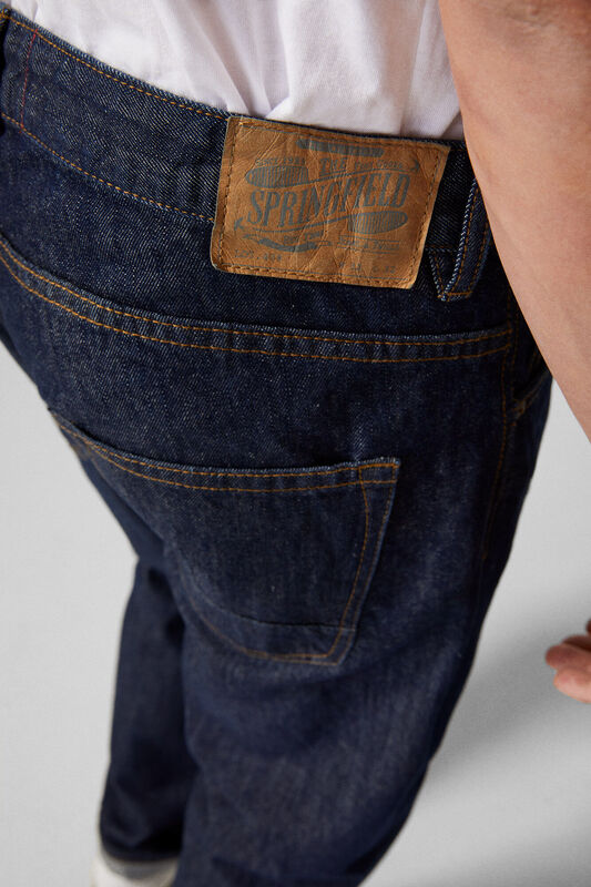Springfield Denim Jeans for Men, 32 EU, Navy Blue