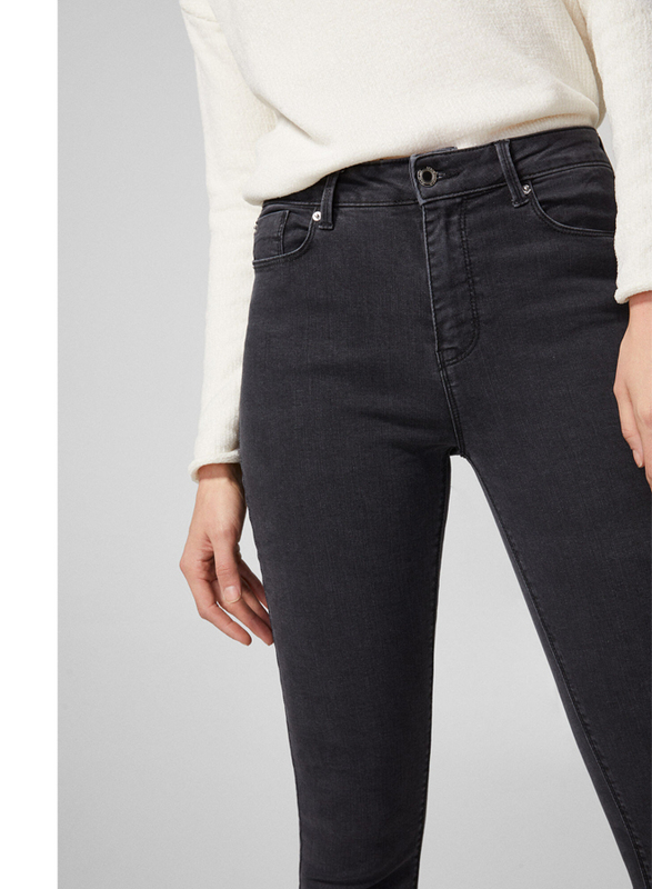 Springfield Fancy Denim Jeans for Women, 36 EU, Black