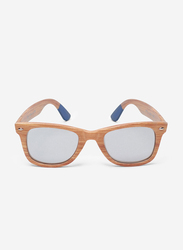 Springfield Full Rim Wayfarer Woody Brown Sunglasses for Men, Grey Lens
