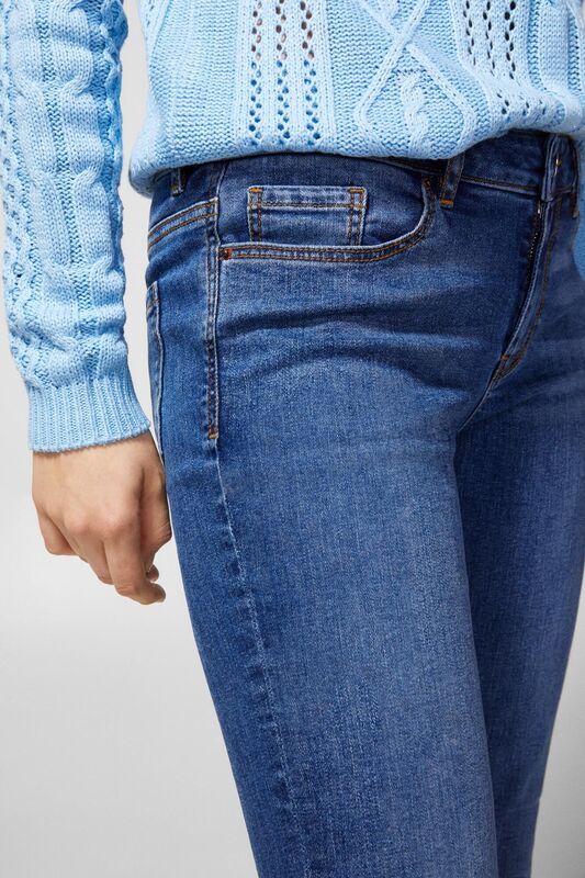 Springfield Denim Basic Jeans for Women, 42 EU, Medium Blue