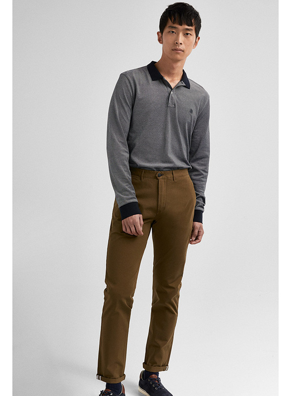 Springfield Sport Trousers Chinos for Men, 46 EU, Brown