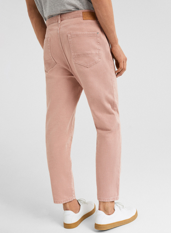 Springfield 5 Pockets Cotton Sport Trousers for Men, 40 EU, Pink