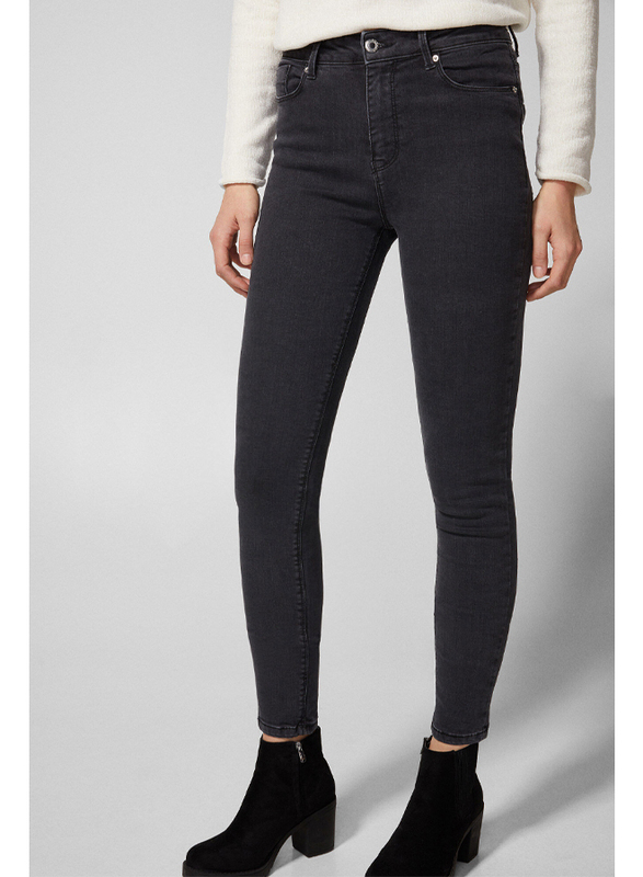 Springfield Fancy Denim Jeans for Women, 36 EU, Black