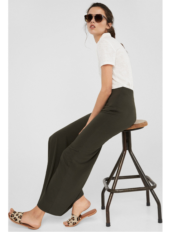 Springfield Solid Maxi Skirt, Medium, Green